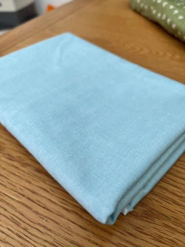 Sale Fabric 52:  REMNANT Pale Blue Makowe Linen Texture 28" x 45"