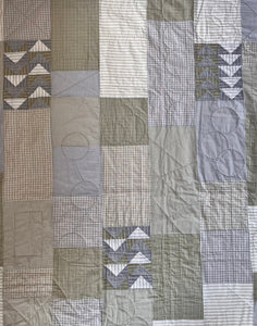 REDUCED TO £59.00-Ready Made - Geese in the Fields Finished Quilt - 76" x 72"