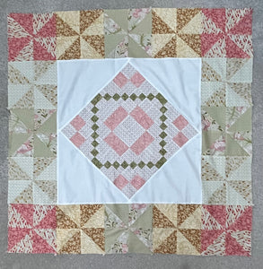 REDUCED TO £27.50 -NEW Pinwheel Quilt  - Quilt Top Only - Just needs sandwiching and quilting