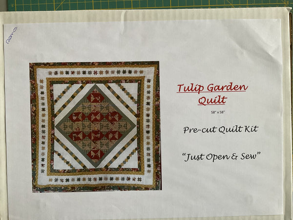Ex Demo - Tulip Garden Quilt Kit - 58" x 58" Over 40% off - Only One