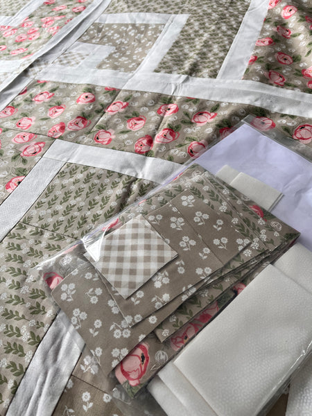 Corner Connections Taupe - pre-cut throw kit
