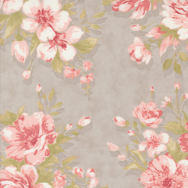 Moda Muse by 3 Sisters Taupe Floral Flower Fabric 1/4m Fat Quarter 44390-15