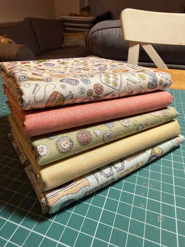 Atelier 1/2m fabric Bundle - 5 x 1/2 metres of fabric