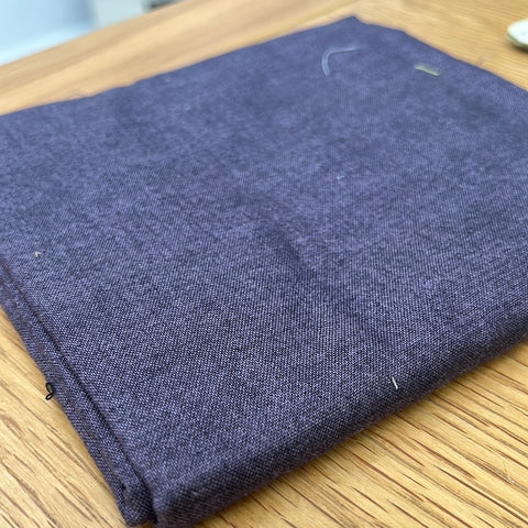 Sale Fabric 73: Purple Linen Texture Makower Fabric Remnant 20" x 45"