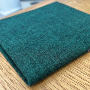 Sale Fabric 74: Forest Green Linen Texture Makower Fabric Remnant 20" x 45"