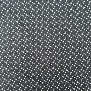 Stof Nellies Shirtings - Grey with White triangles - 4512-668 Fabric