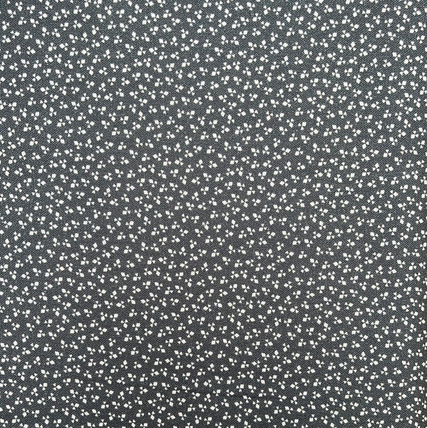 Stof Nellies Shirtings - 1/4m Grey with White Sprinkles - 4512-653 Fabric