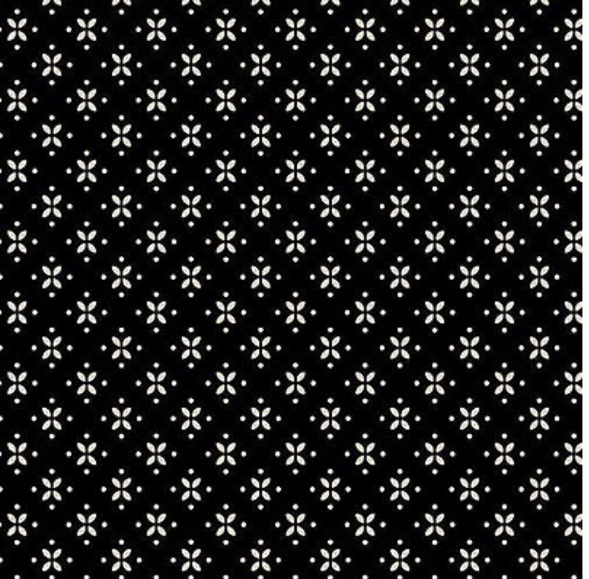Stof Nellies Shirtings - Black and white cross - 4512-641 Fabric