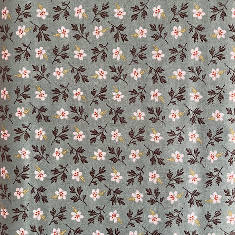 £5 per metre - Teal Floral - 1m Fabric
