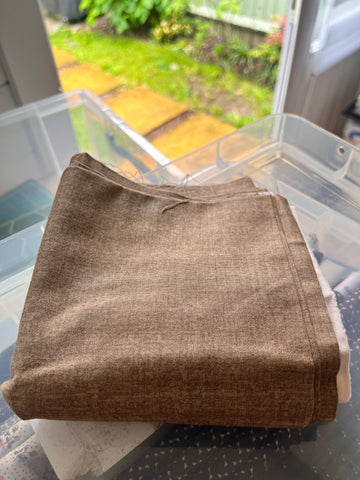 Sale Fabric: Brown Makower Linen Texture  42" x 45" Remnant Piece