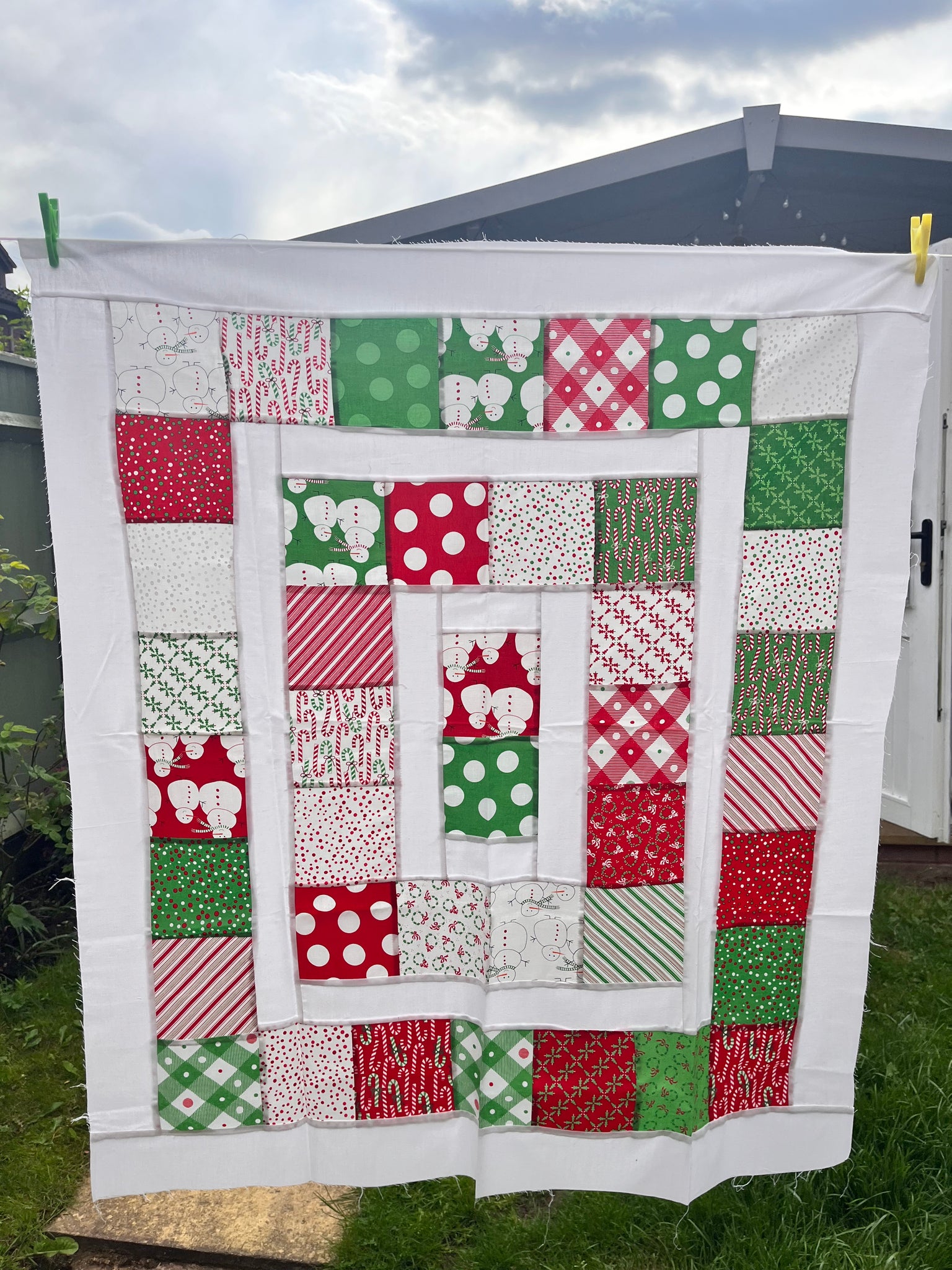 Christmas Charm 38” x 42” Ready Made Quilt Top Only