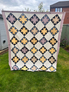 Sunny Stars Quilt - Top Only - 76" x 88"