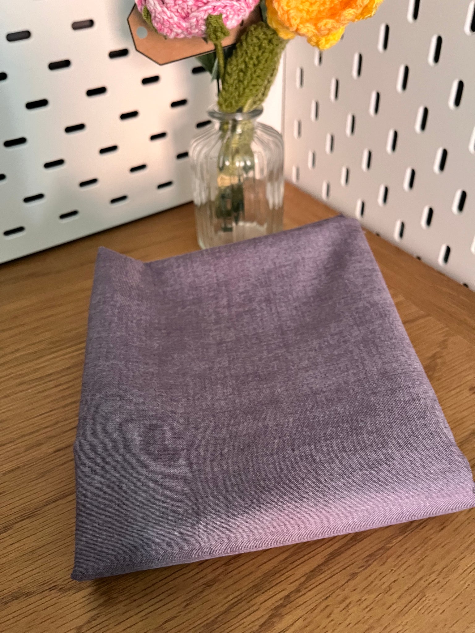 Sale Fabric 8: Purple Linen Texture Fabric Remnant 52" x 45"