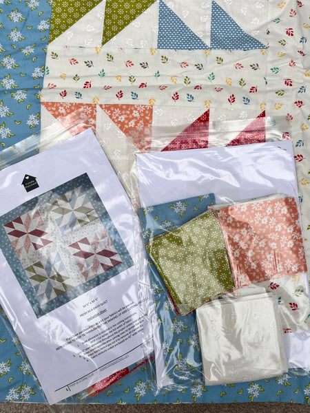 REDUCTION BY 25%- Fresh as a Daisy - Full Quilt Kit 34 1/2" x 34 1/2" Top Only