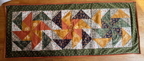 NEW Autumn Pinwheel Table Runner Kit - Pre-cut