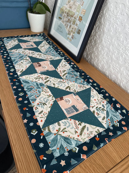 Ready Made - Christmas with a Twist Table Runner - 12" x 30"