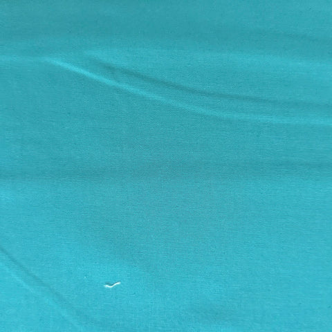 Sale Metres 16:  Teal plain Cotton Fabric 1/2m