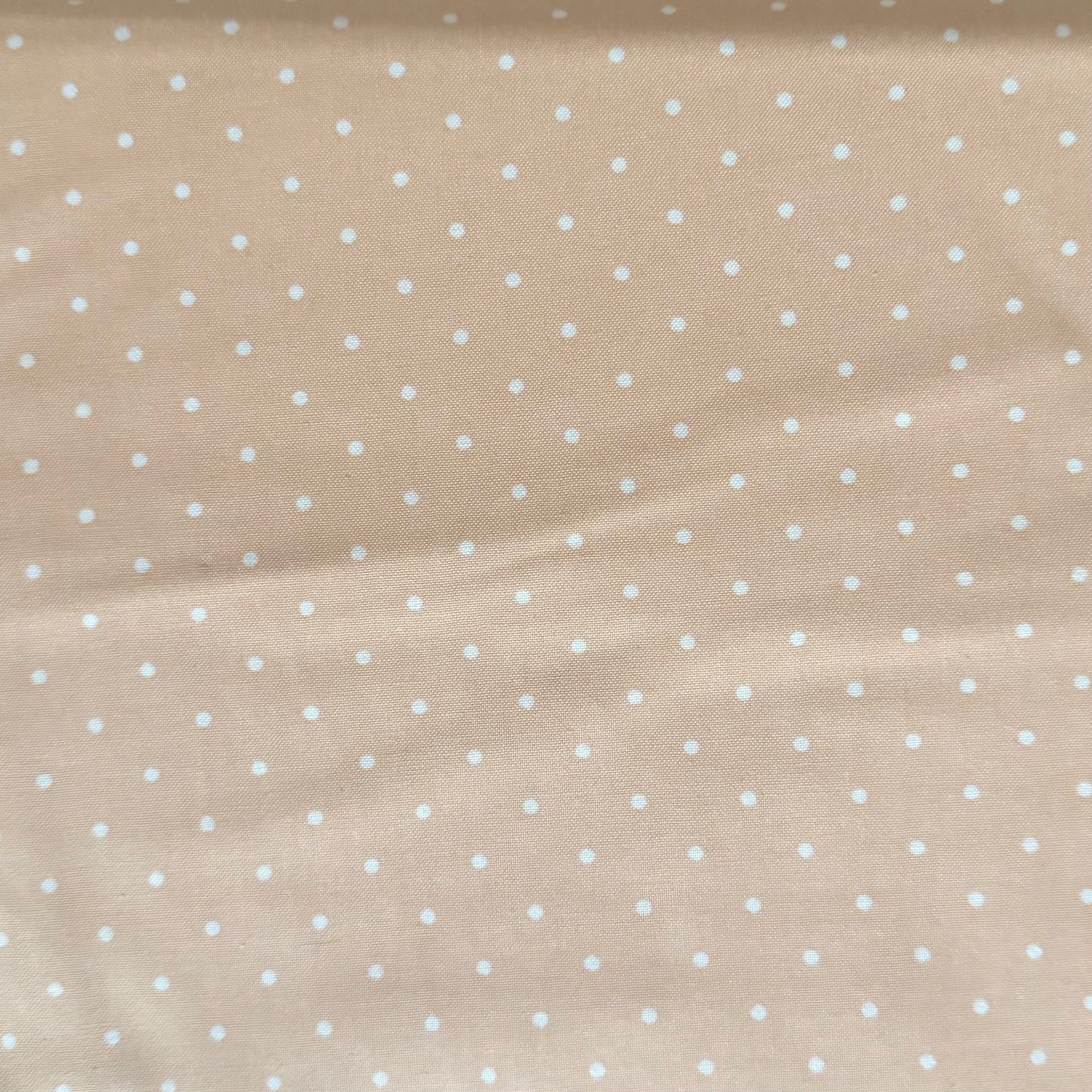 Sale Metres 15:  Peach dot spot Cotton Fabric 1/2m