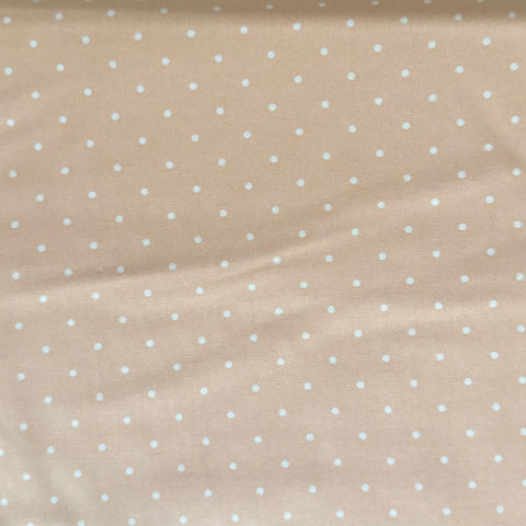 Sale Metres 15:  Peach dot spot Cotton Fabric 1/2m