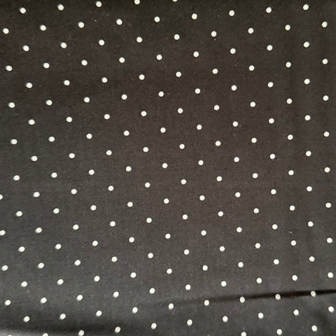 Sale Metres 1:  Black and White Dot Cotton Fabric - 53" x 45"