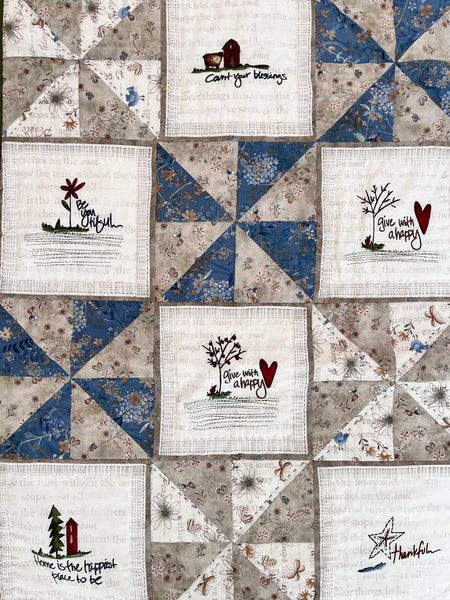 Sayings From The Heart Quilt Kit 52 1/2” x 52 1/2”