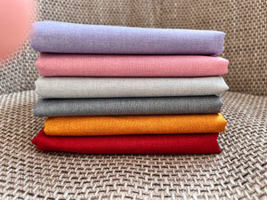 Linen Texture Cotton 1/2m Bundle 6 x 1/2m of cotton fabric