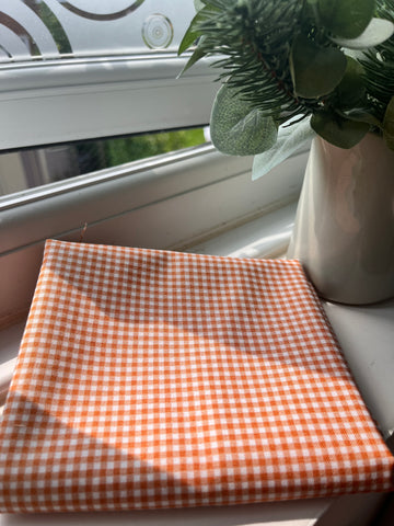 Sale Fabric 10:  Orange Gingham - 1/2m