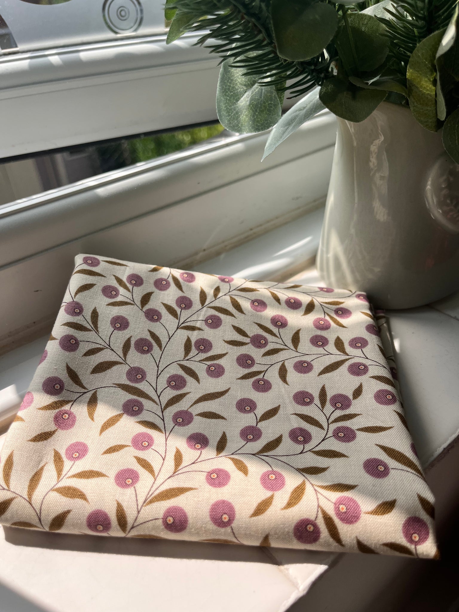 Sale Fabric 14:  Purple Berries - 1/2m