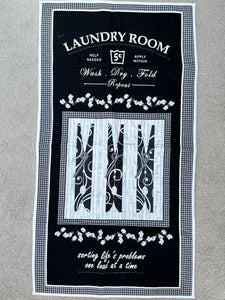 Laundry Panel Quilted Hanging 24" x 42" - Ready Made