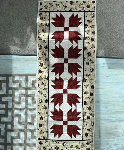 ONLY ONE Bears Paw Table Runner 19" x 49" - Ready Made Item   REDUCED