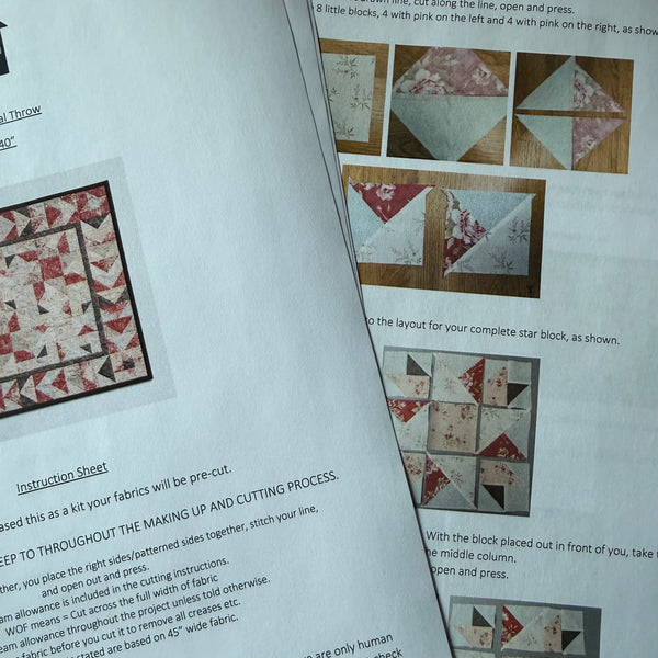 SOLD OUT NEW 2026 - Moda 3 Sisters Floral Throw Kit  40" x 40"