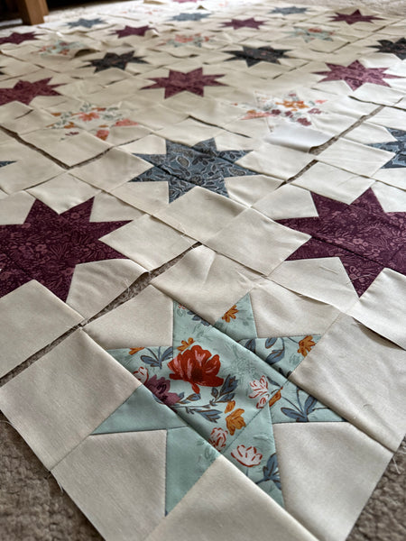NEW 2026 - Moda Hand Me Down Stars Quilt Kit  72" x 72" approx