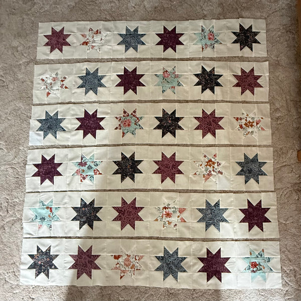 NEW 2026 - Moda Hand Me Down Stars Quilt Kit  72" x 72" approx