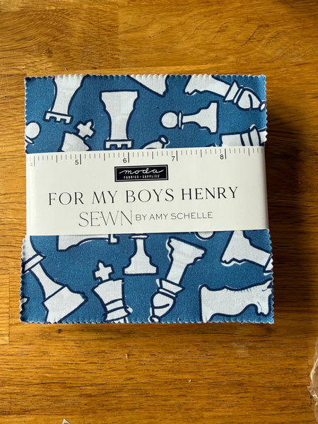 NEW ⭐️ £12 Tuesday ⭐️  Moda For My Boys Henry Charm Pack - 5" squares
