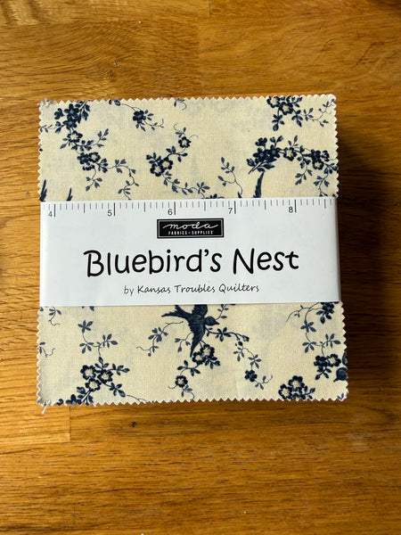 NEW ⭐️ £12 Tuesday ⭐️  Moda Bluebirds Nest Charm Pack - 5" squares