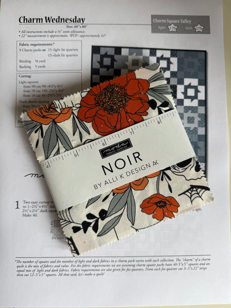 NEW ⭐️ £12 Tuesday ⭐️  Moda Noir - Charm Pack PLUS FREE Pattern