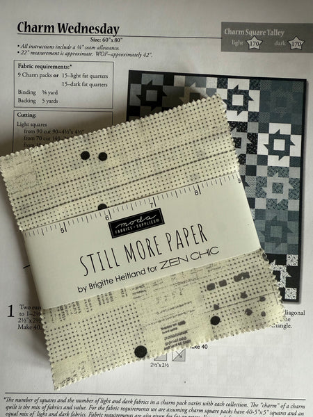 NEW ⭐️ £12 Tuesday ⭐️  Moda Still More Paper - Charm Pack PLUS FREE Pattern