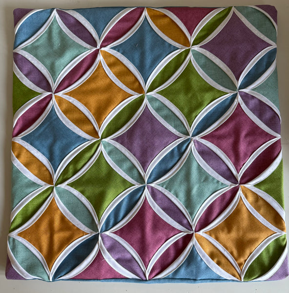 Spring Cathedral Window Cushion Kit - Pre-cut - 18" x 18"