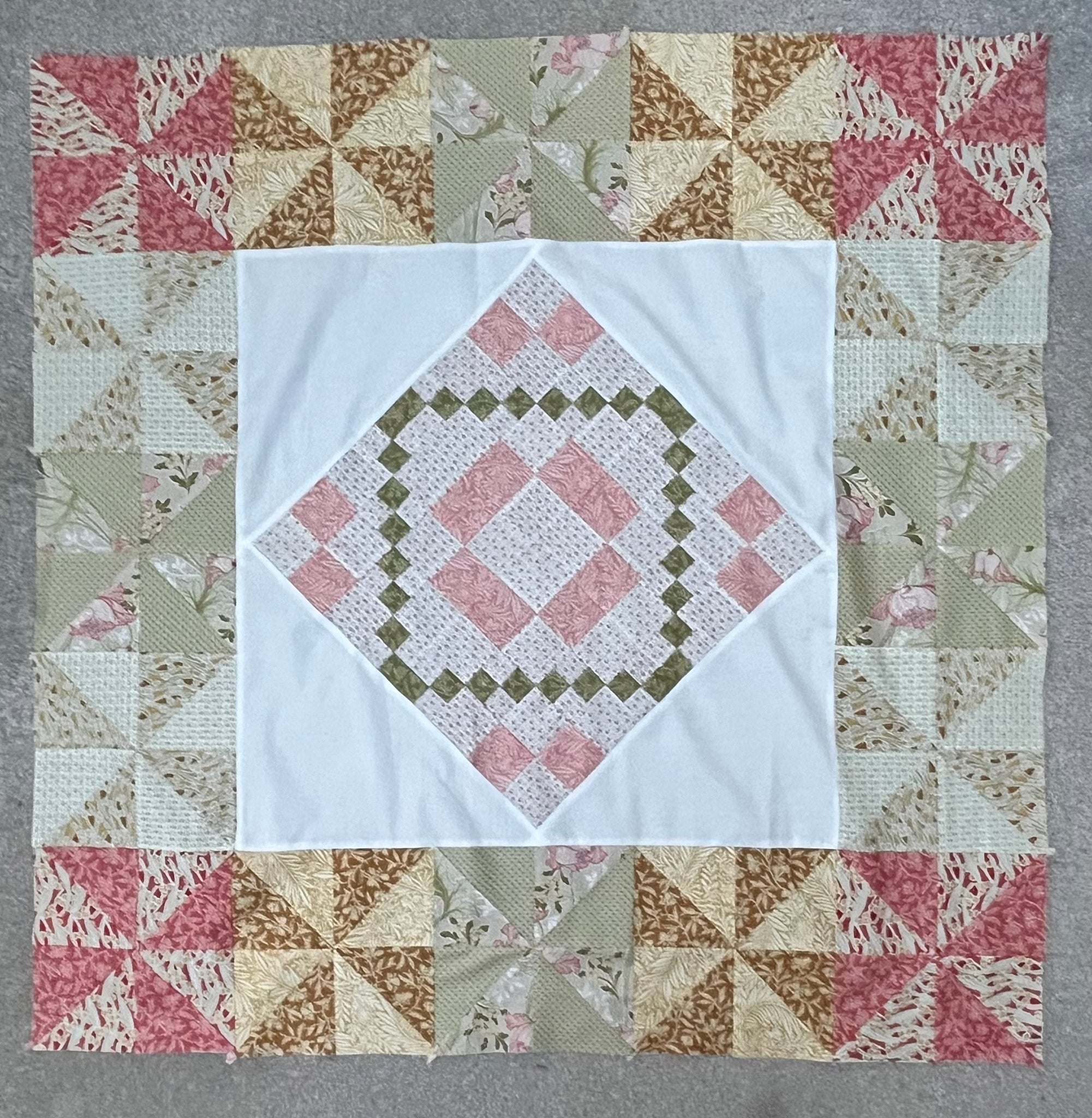 NEW Pinwheel Quilt  - Quilt Top Only - Just needs sandwiching and quilting