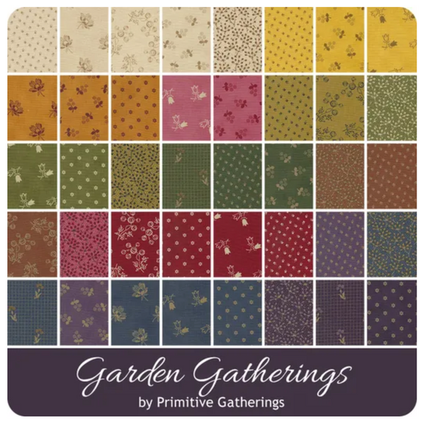 NEW Moda Garden Gathering from Primitive Gatherings - 40 Fat 1/8's Fabric Bundle