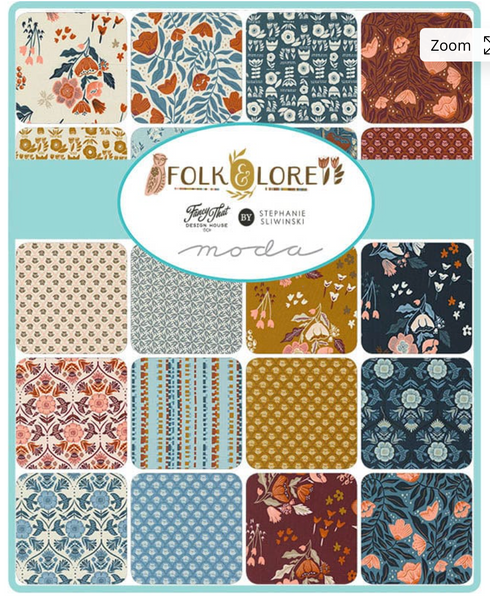 NEW ⭐️ £12 Tuesday ⭐️  Moda Folk & Lore - Charm Pack PLUS FREE Pattern