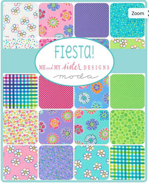 NEW ⭐️ £12 Tuesday ⭐️  Moda Fiesta - Charm Pack PLUS FREE Pattern