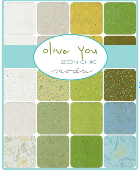 NEW ⭐️ £12 Tuesday ⭐️  Moda Olive You - Charm Pack PLUS FREE Pattern