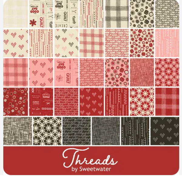 NEW ⭐️ £12 Tuesday ⭐️  Moda Threads by Sweetwater - Charm Pack PLUS FREE Pattern
