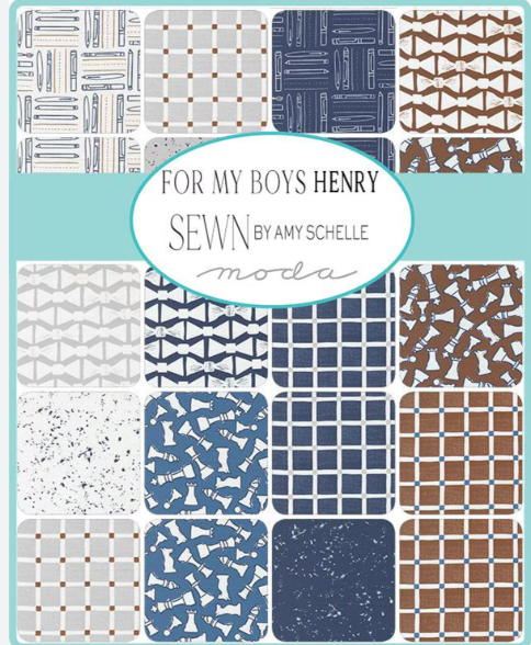NEW ⭐️ £12 Tuesday ⭐️  Moda For My Boys Henry Charm Pack - 5" squares