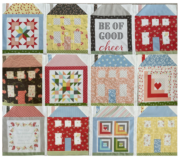Variation of original ONLY 1 - Moda Country Houses Throw- Whole Quilt Top Kit  - PRE-CUT