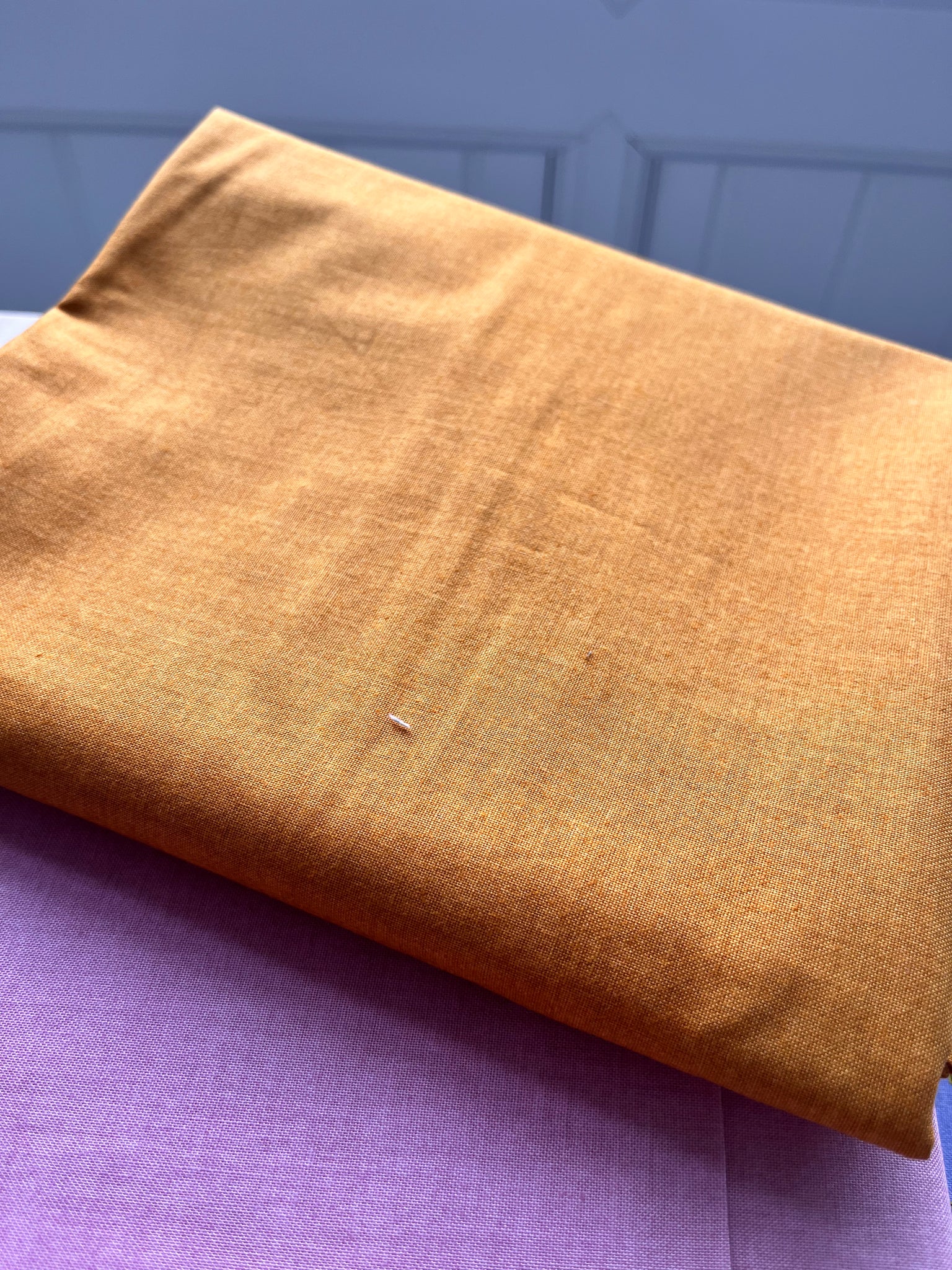Sale Fabric 15 REMNANT rust orange linen texture 34" x 45"