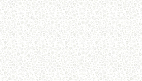 Makower Essentials Basic Doodle Ditzy on White 1911/W1