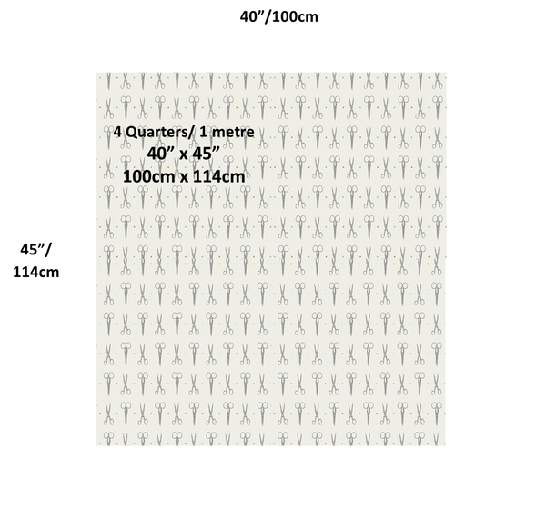 Atlas 2503 337 Grey and white 1/4m Cotton Fabric
