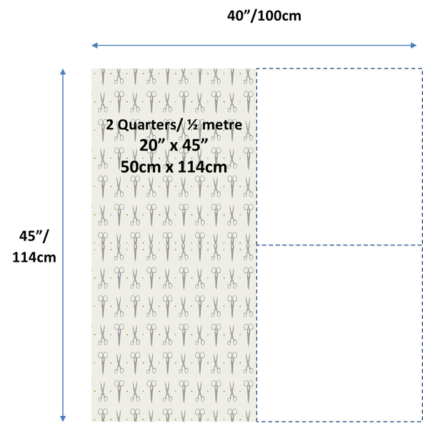 Atlas 2503 337 Grey and white 1/4m Cotton Fabric